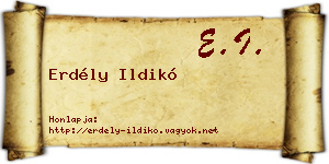 Erdély Ildikó névjegykártya